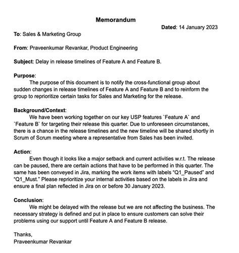 certain man's memorandum
